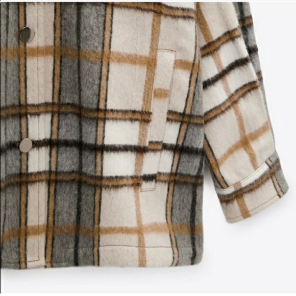 Zara soft plaid oversized shacket - Picture 5 of 5